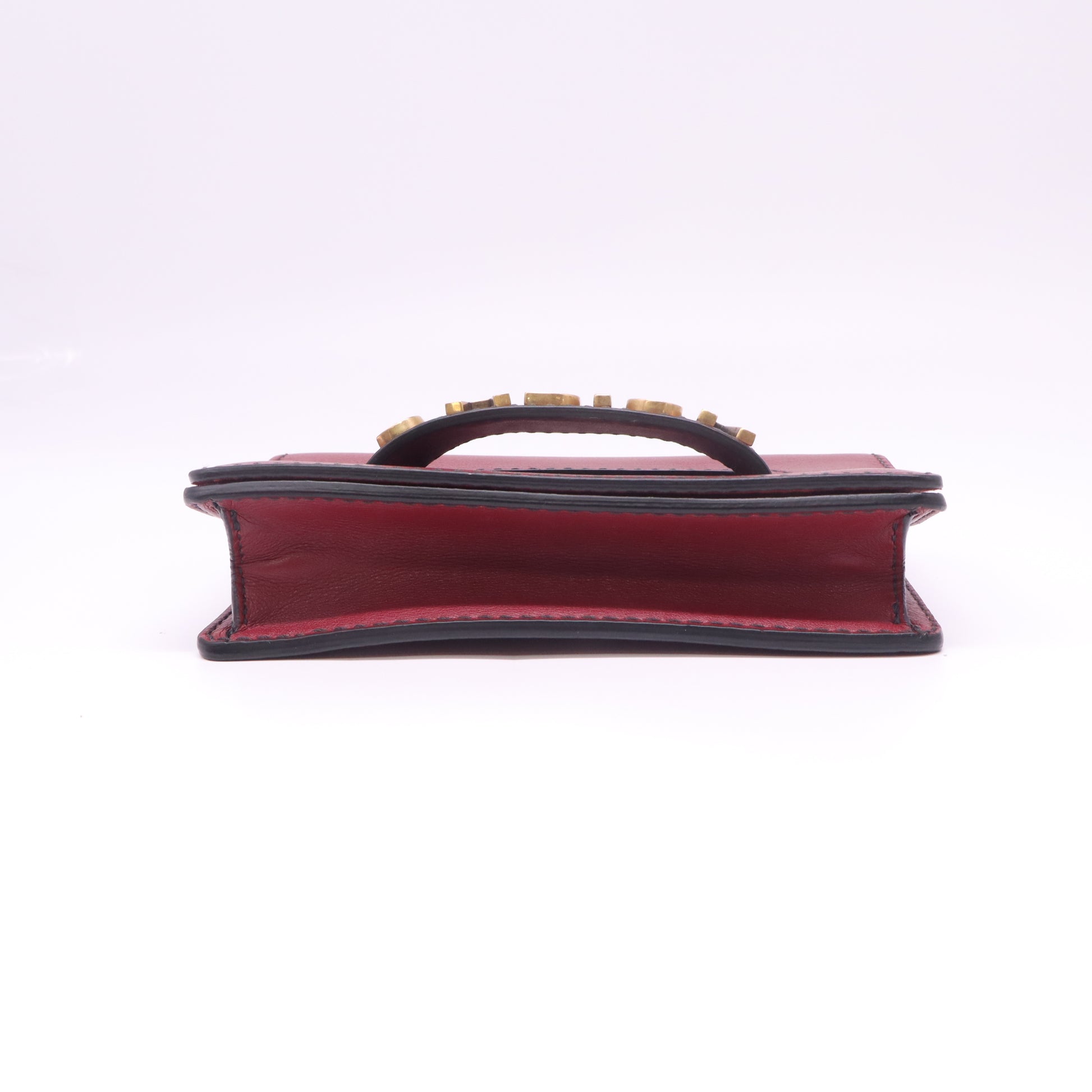 Christian Dior J'Adior Mini Chain Flap Bag in Burgundy Smooth Leather B23157