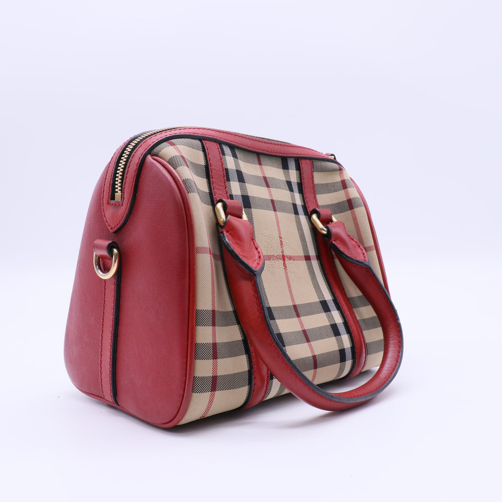 Haymarket Fabric and Leather Small Alchester Bowler Bag B21159