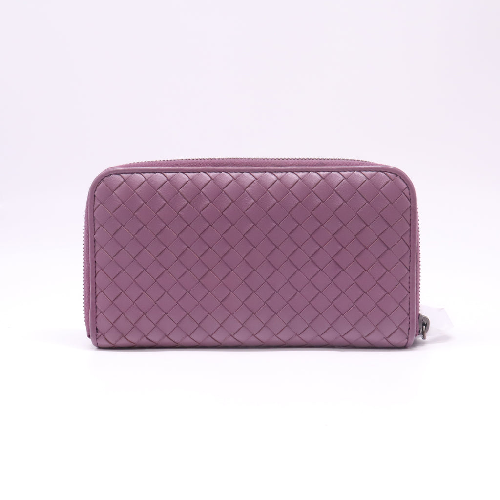 Bottega Veneta Intrecciato Nappa Leather Zip-Around Wallet W22433