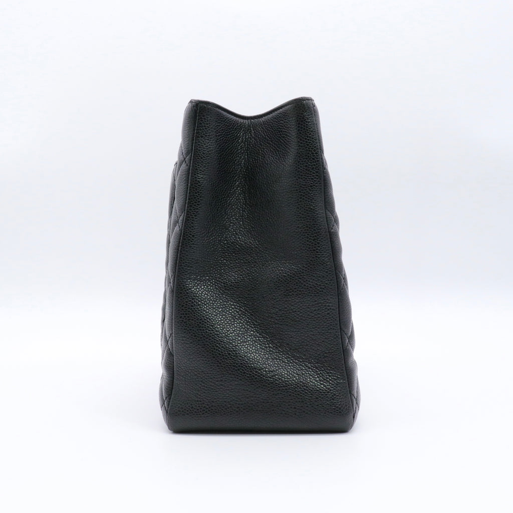 Caviar Quilted Grand Shopping Tote GST Black twins