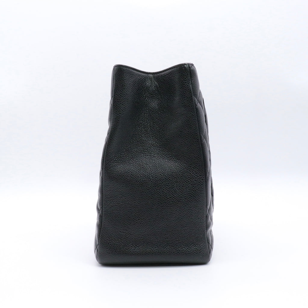 Caviar Quilted Grand Shopping Tote GST Black twins