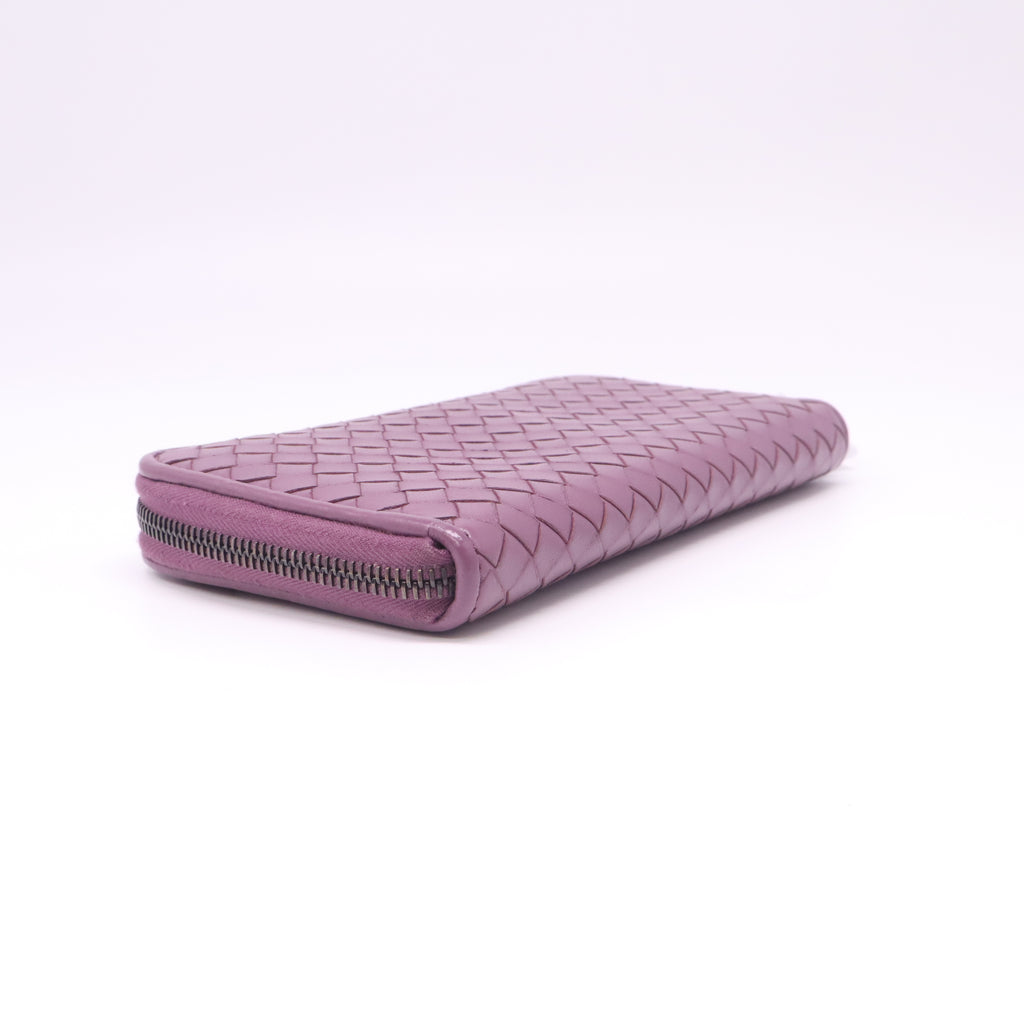 Bottega Veneta Intrecciato Nappa Leather Zip-Around Wallet W22433