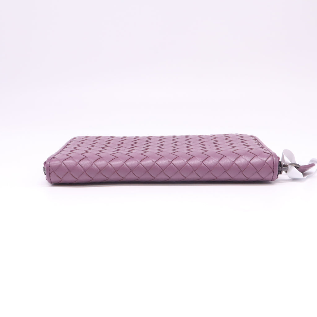 Bottega Veneta Intrecciato Nappa Leather Zip-Around Wallet W22433