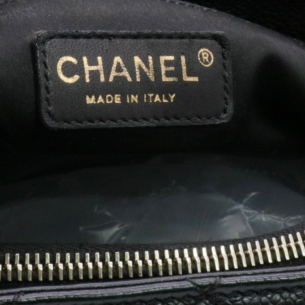 Caviar Quilted Grand Shopping Tote GST Black twins