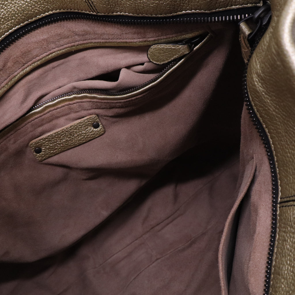 Intrecciato-Trimmed Large City Hobo