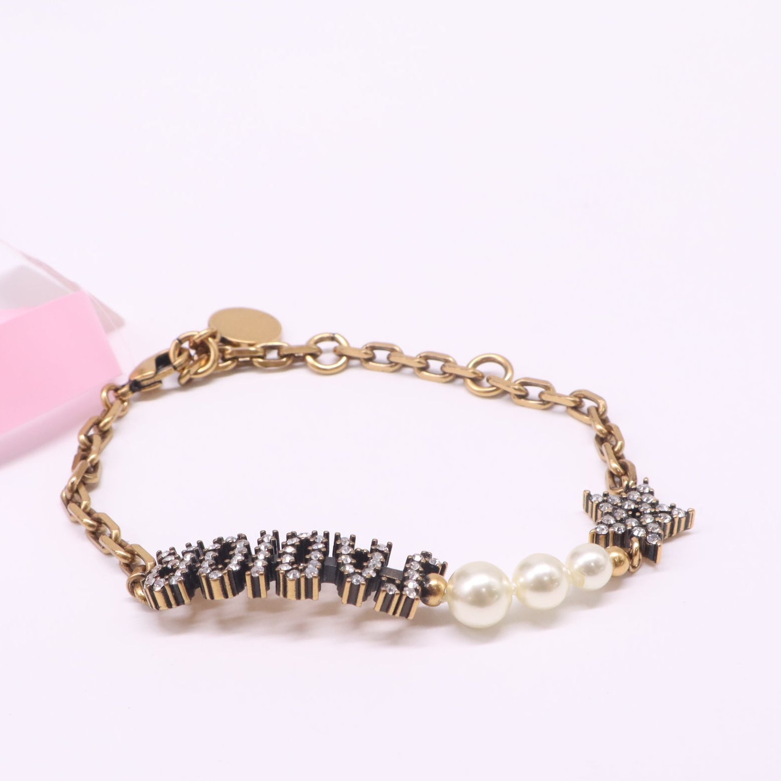 Christian Dior Metal Pearl J'Adior Bracelet Gold twins LDJ4910