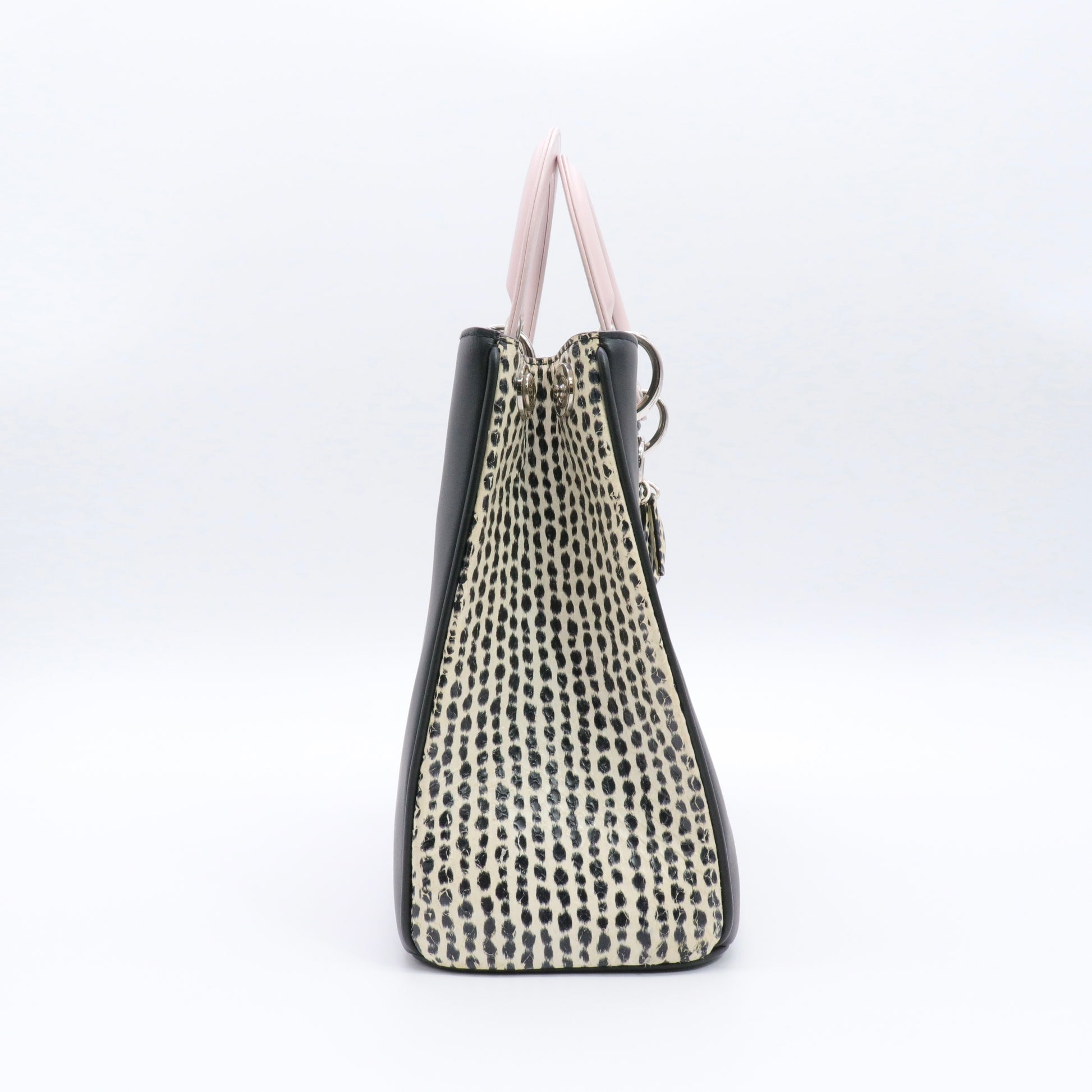 Calfskin Medium Spotted Diorissimo Bag Pink twins