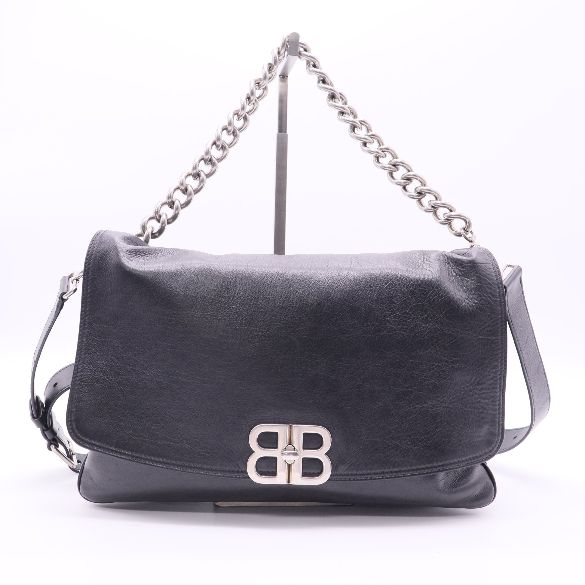 Black - medium BB Soft Flap shoulder bag twins