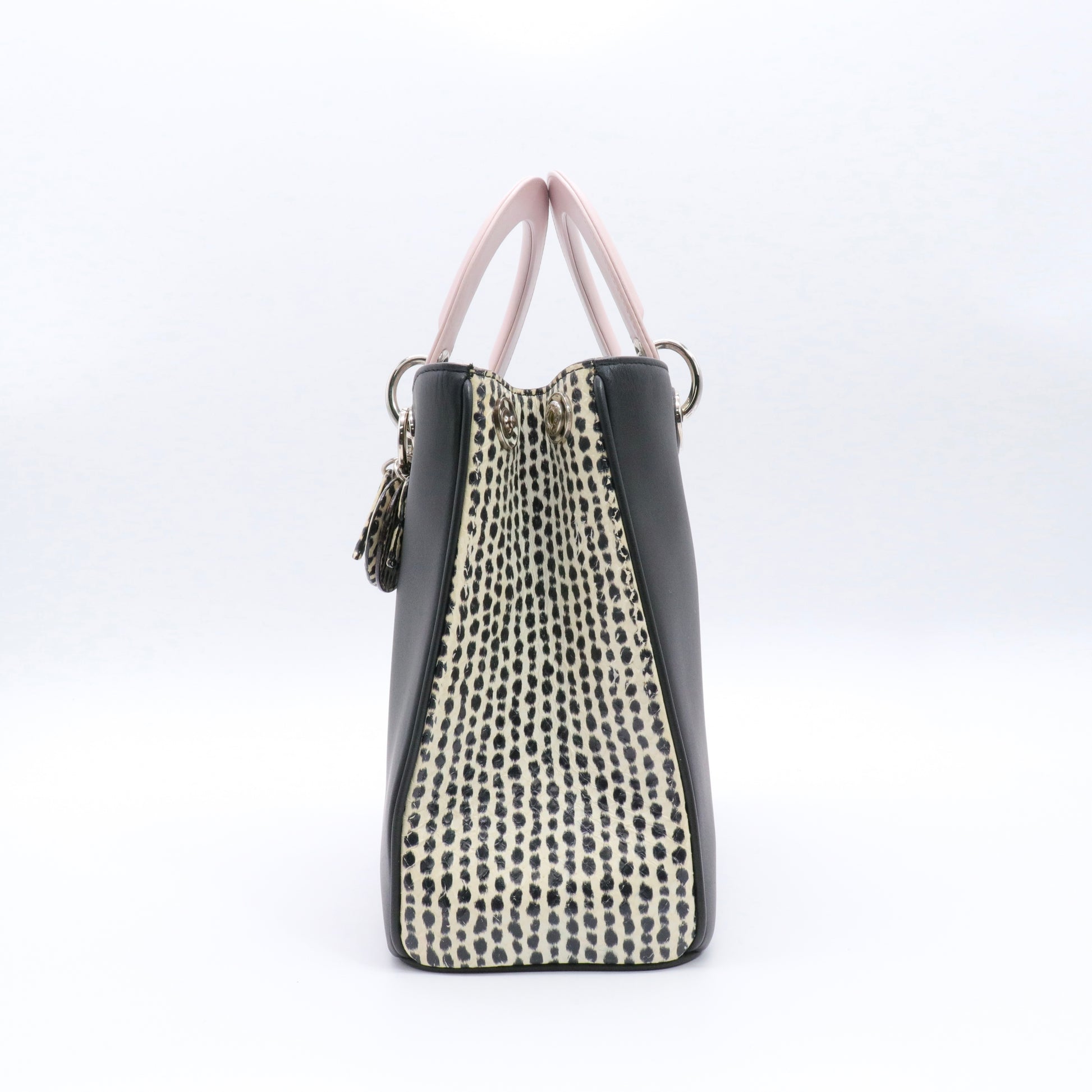 Calfskin Medium Spotted Diorissimo Bag Pink twins