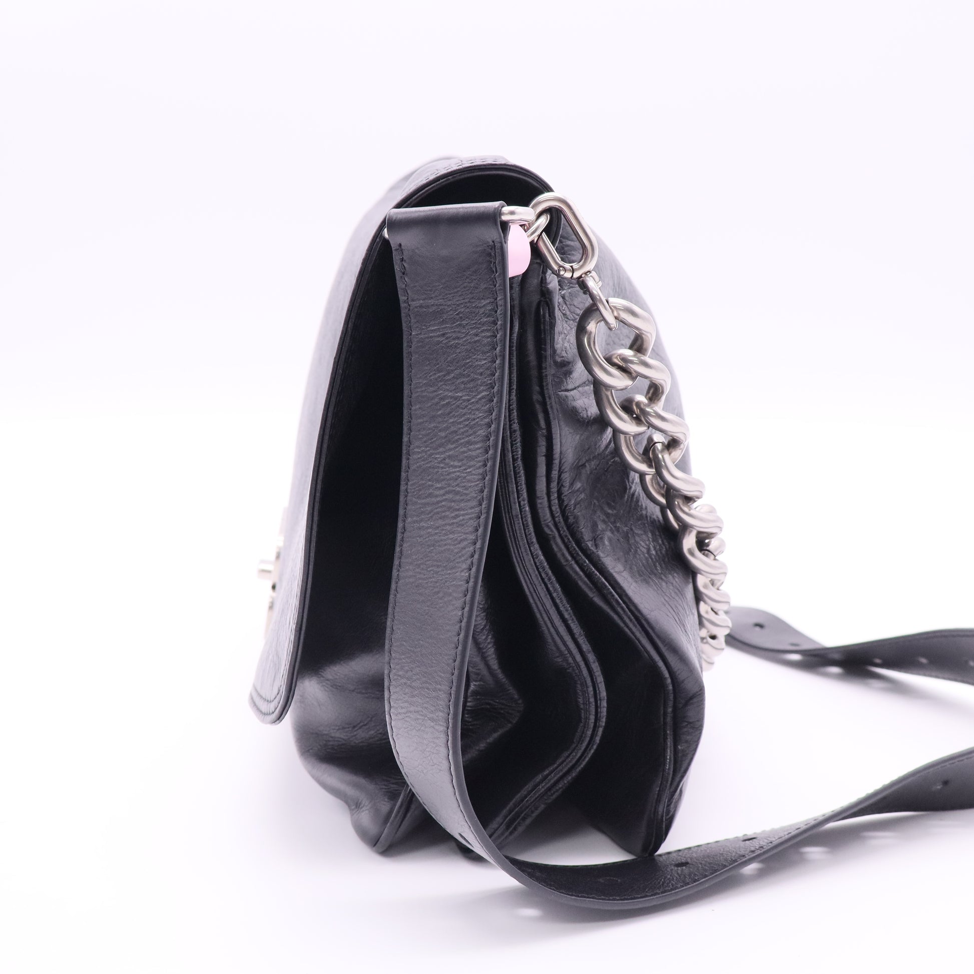 Black - medium BB Soft Flap shoulder bag twins