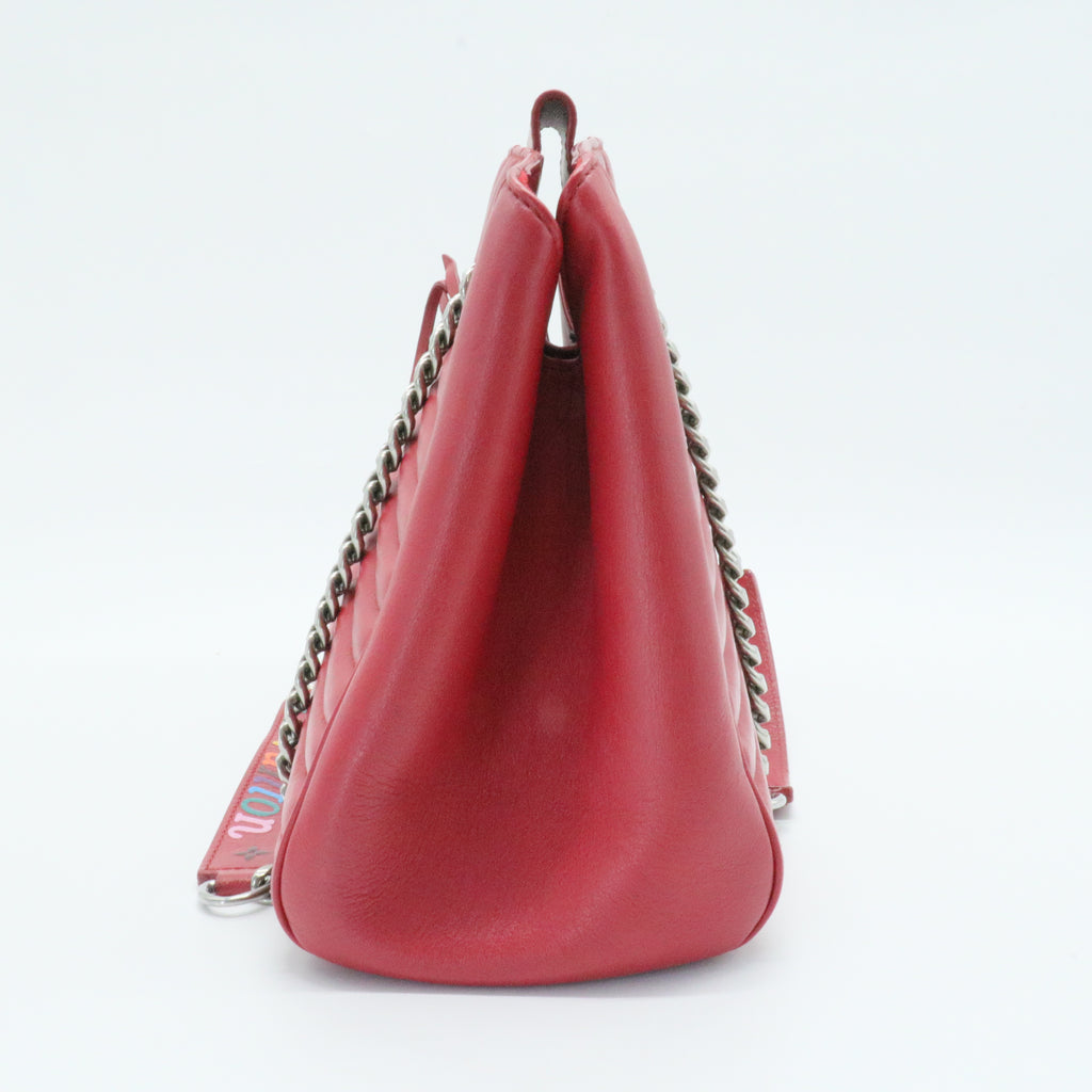 Calfskin New Wave Chain Tote Noisette