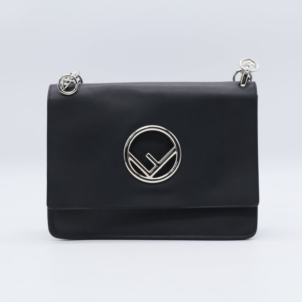 Fend Vitello Century Opaco F is Fendi Kan I Shoulder Bag Black twins B20510