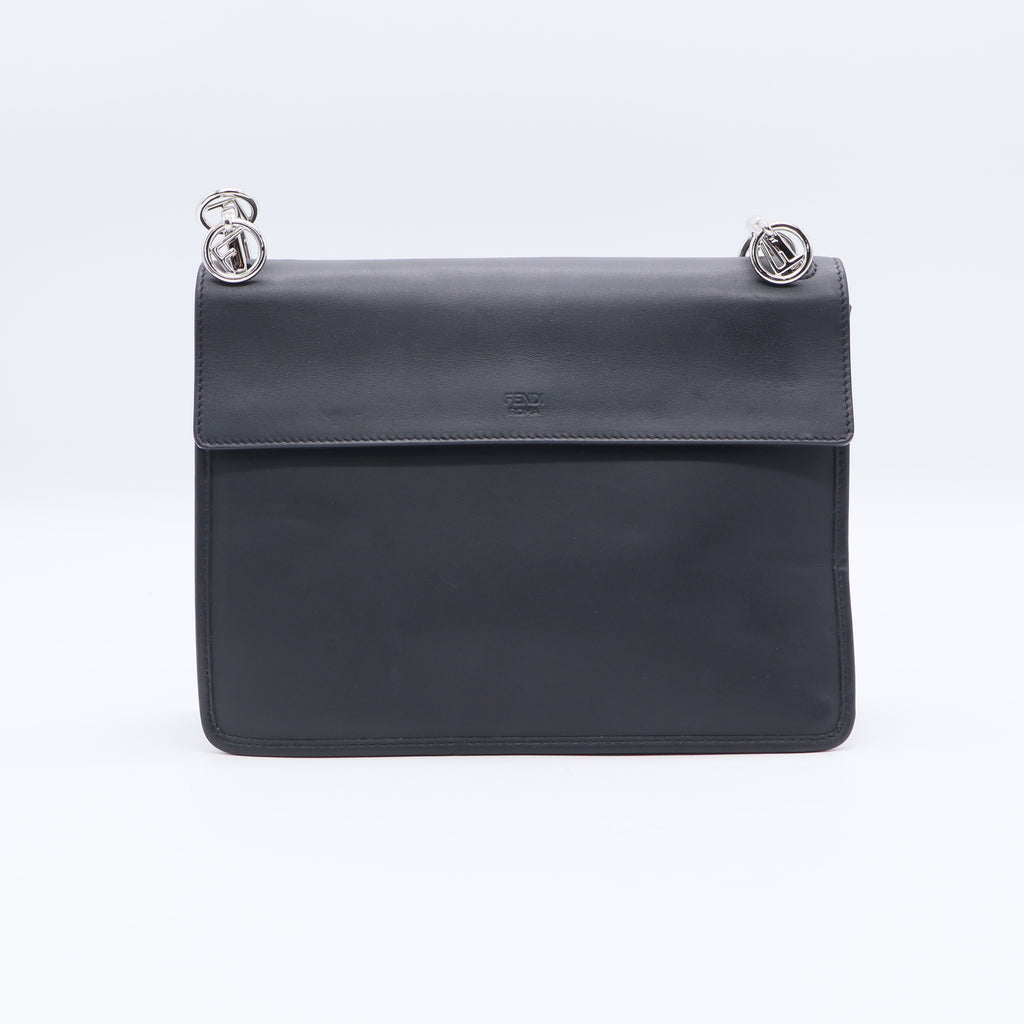 Fend Vitello Century Opaco F is Fendi Kan I Shoulder Bag Black twins B20510
