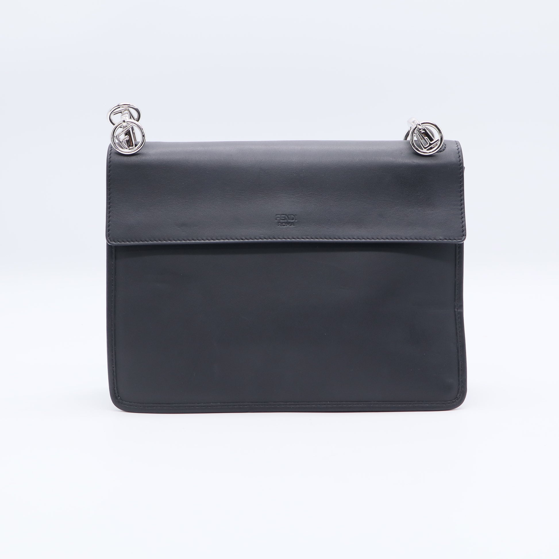 Fend Vitello Century Opaco F is Fendi Kan I Shoulder Bag Black twins B20510