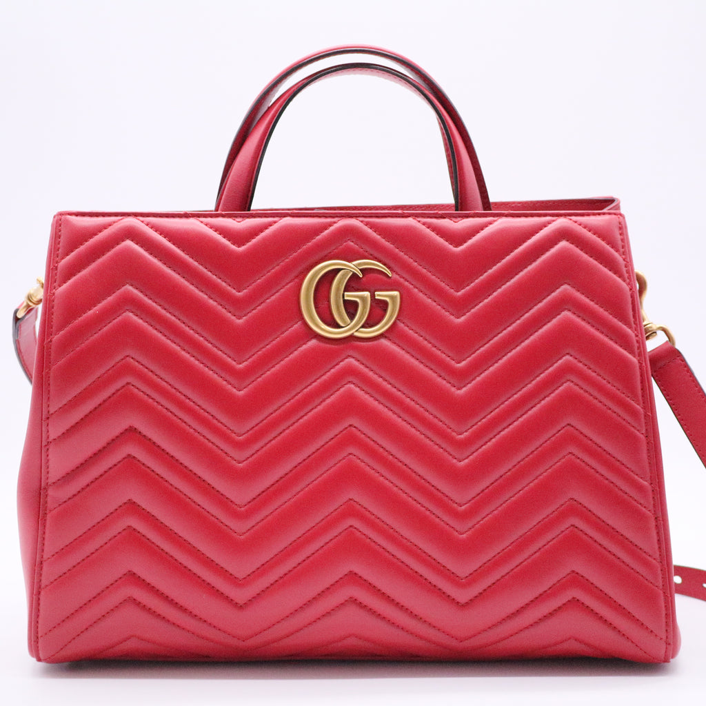 Calfskin Matelasse Medium GG Marmont Tote