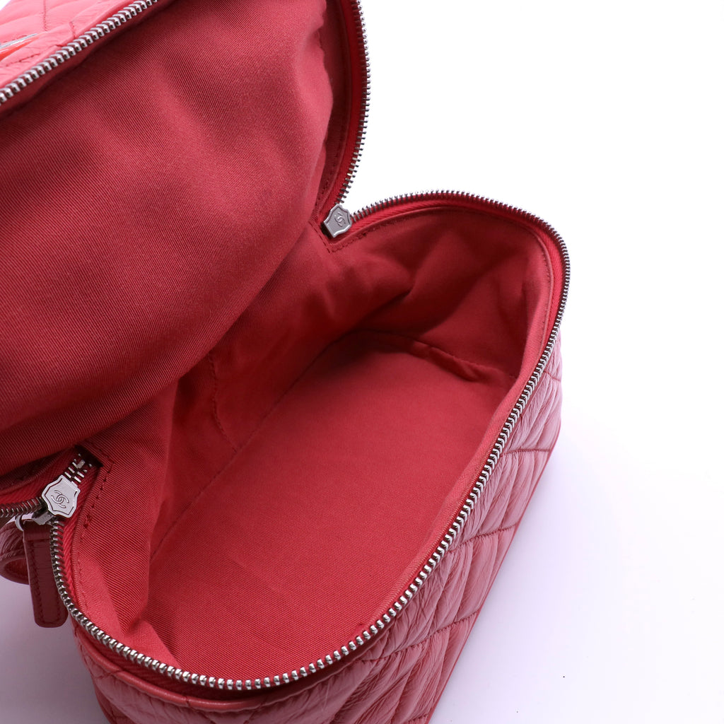 Crumpled Calfskin PVC Quilted Flap Backpack Twins LDJ4042