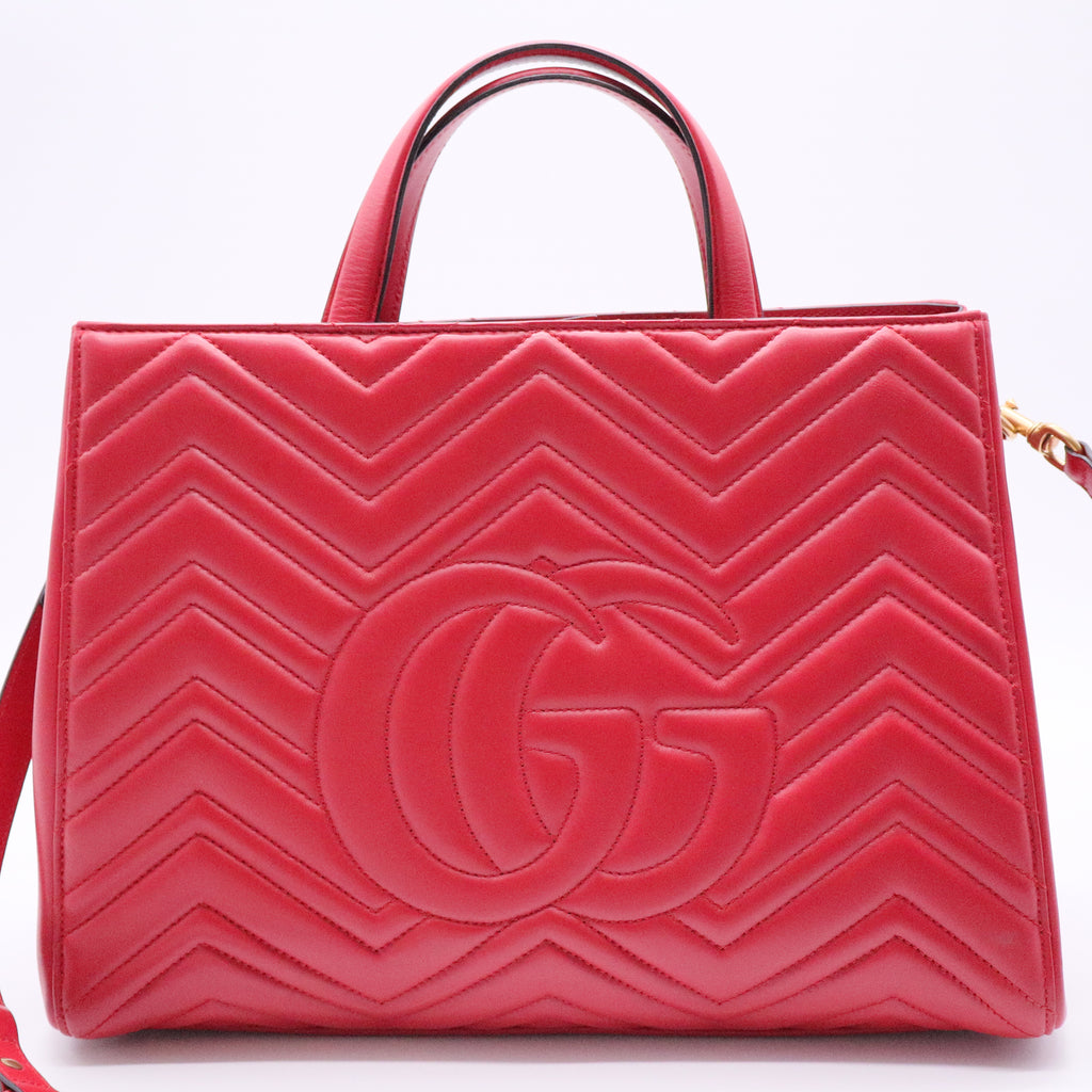 Calfskin Matelasse Medium GG Marmont Tote