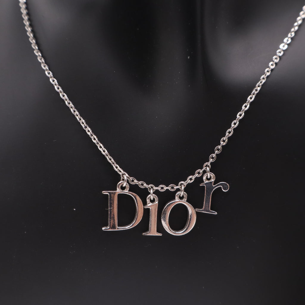 Christian Dior Crystal Dio(r)evolution Necklace Silver twins LDJ4911