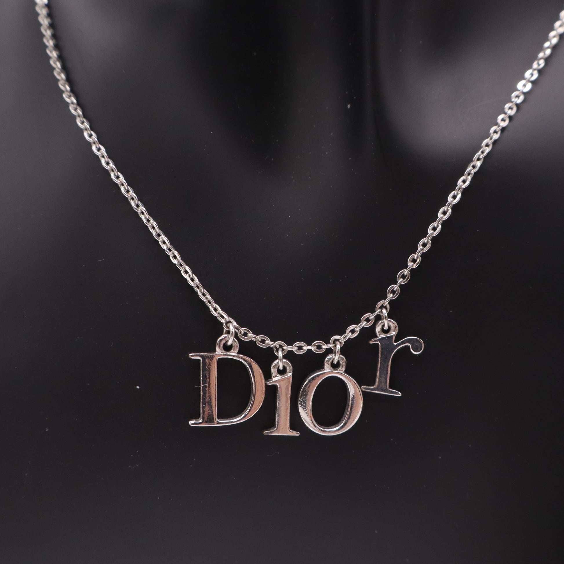 Christian Dior Crystal Dio(r)evolution Necklace Silver twins LDJ4911