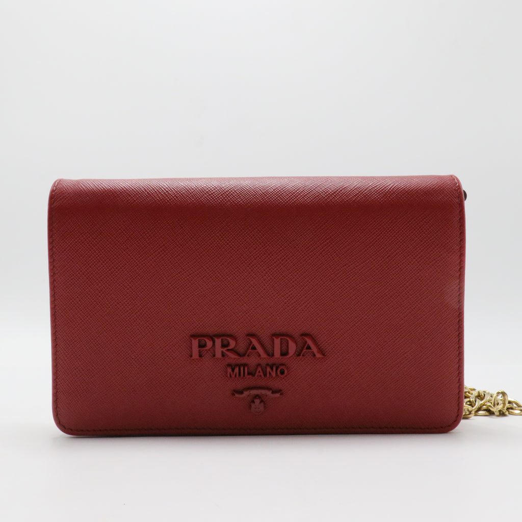 Monochrome Chain Flap Crossbody Bag