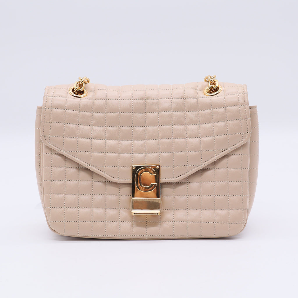 Celin C Bag Quilted Leather Medium  B21010