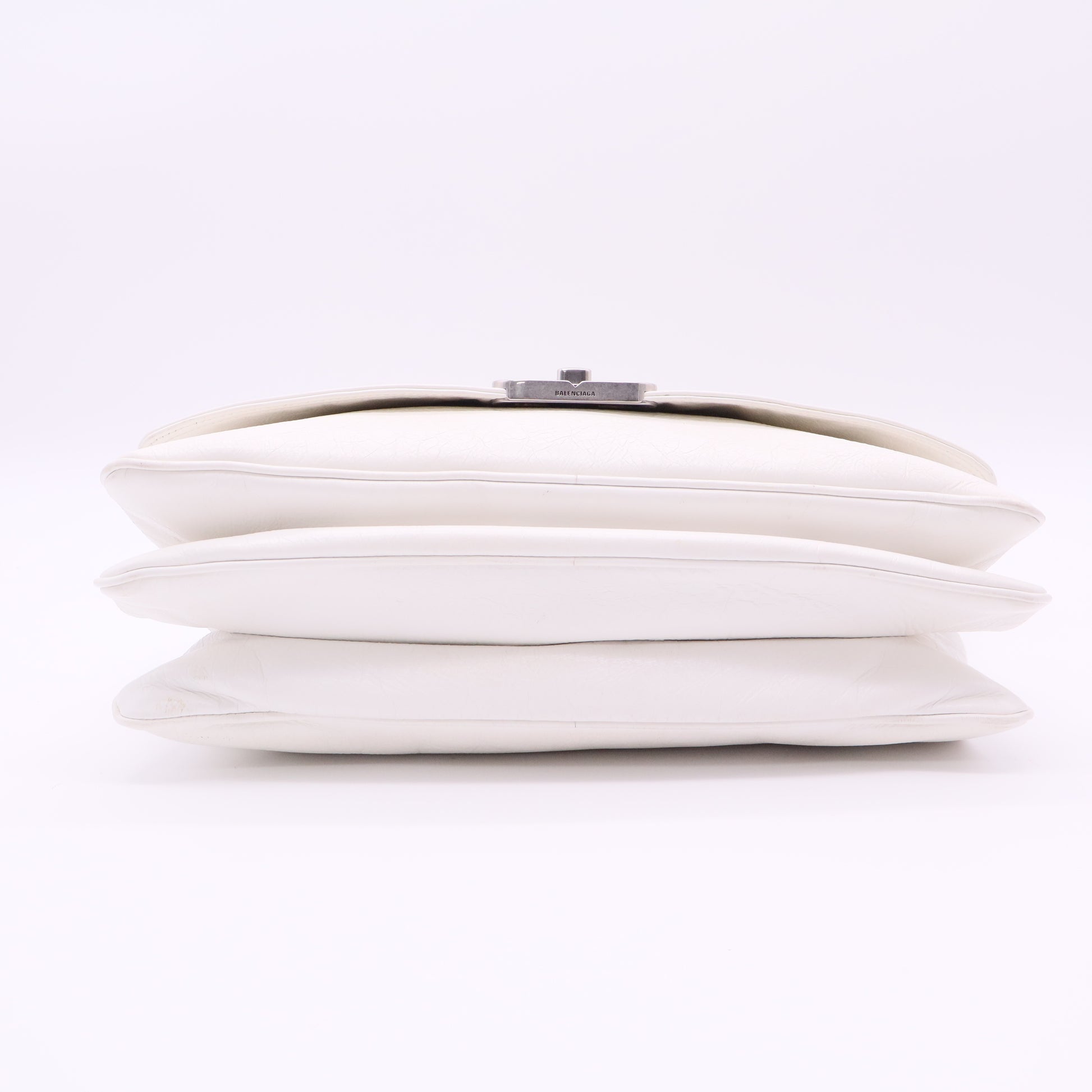 White medium BB Soft Flap shoulder bag twins