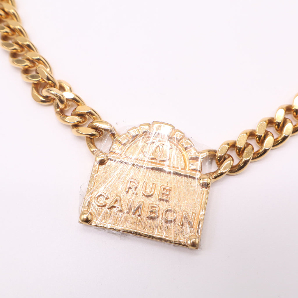 Chanel Rue Cambon medallion necklace twins LDJ4899
