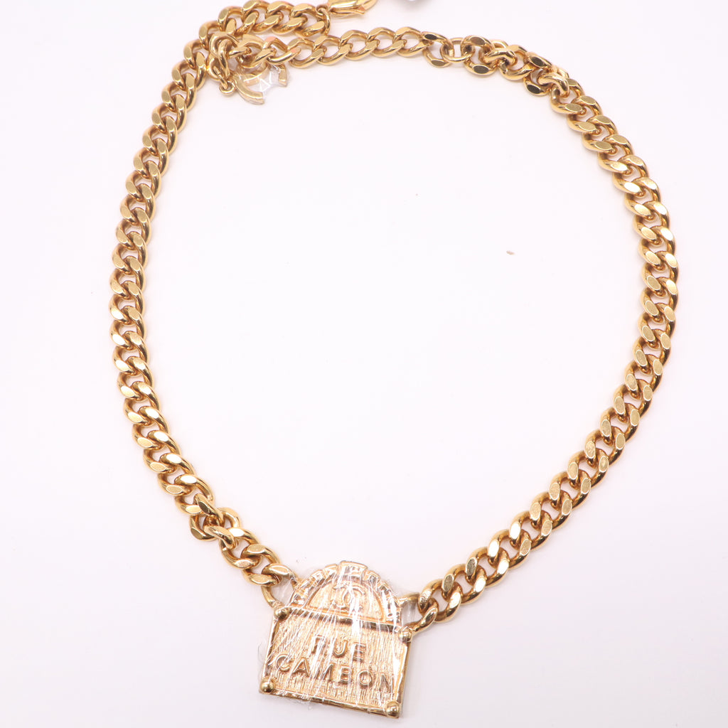 Chanel Rue Cambon medallion necklace twins LDJ4899