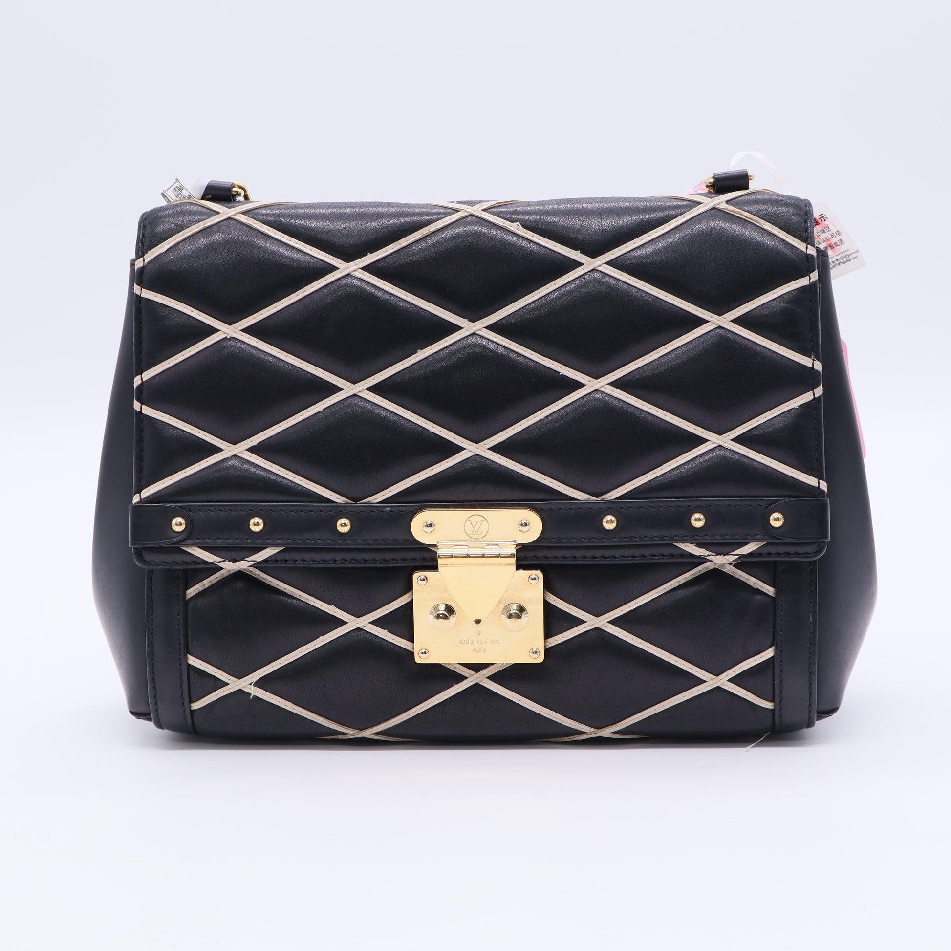 Louis Vuitton Pochette Flap Handbag Malletage Leather Twins