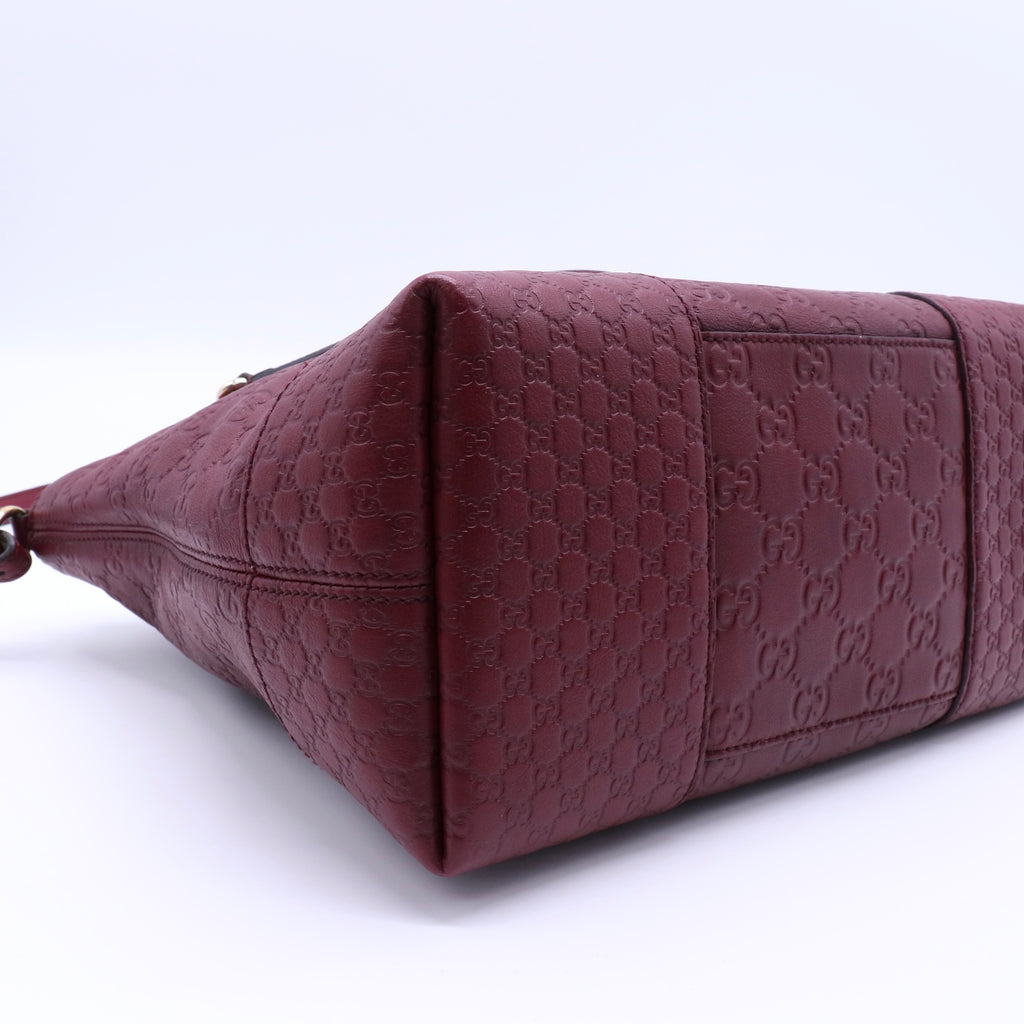 Gucci Red Guccissima Leather Bree Top Handle Bag twins B21714