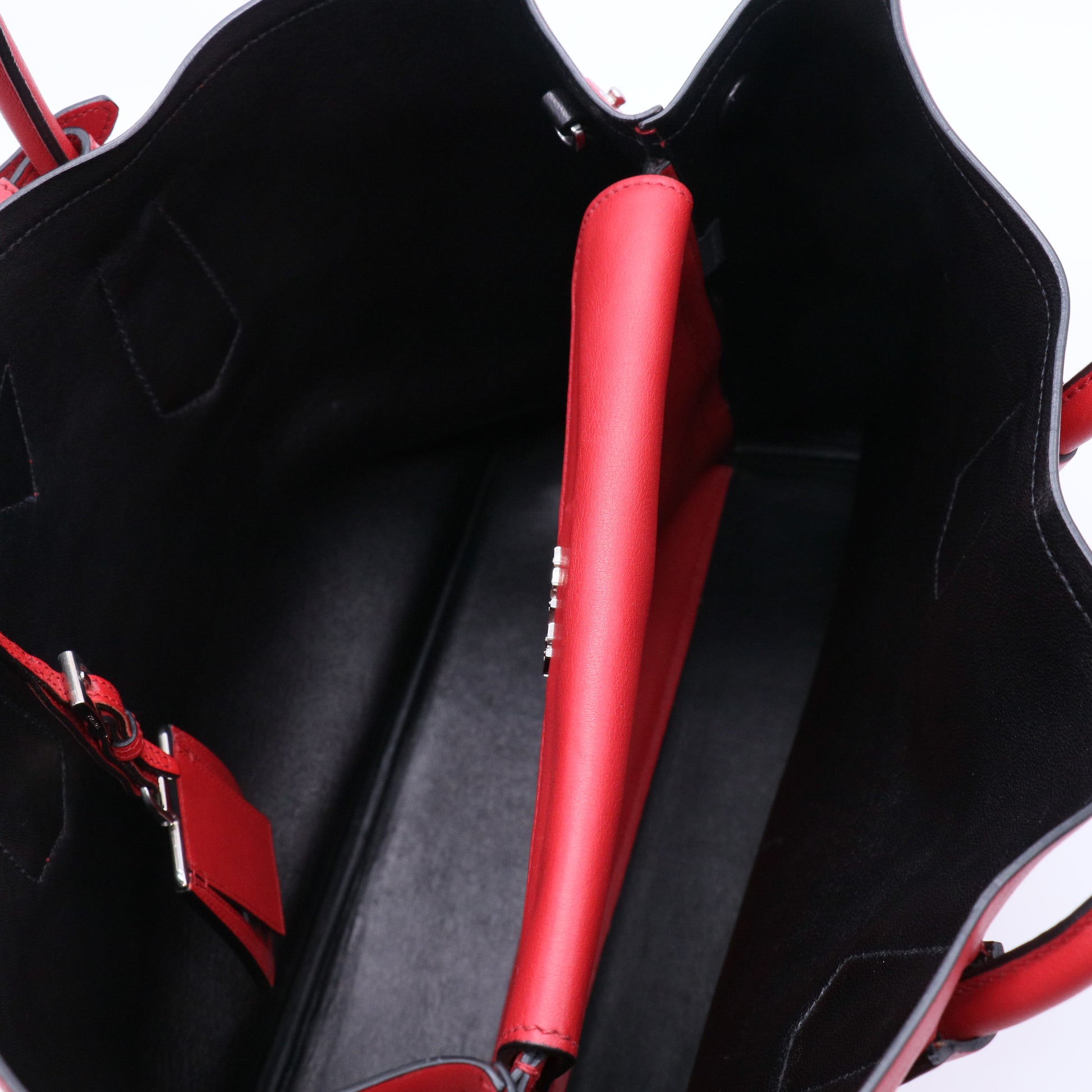 Saffiano Leather Double Bag Large