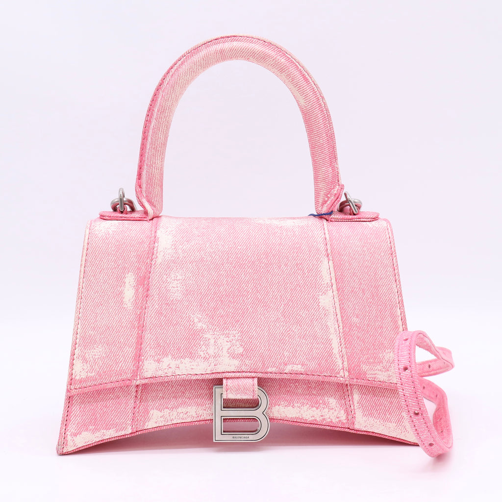 Hourglass Small Handbag Denim Print Pinktwins LDJ4894