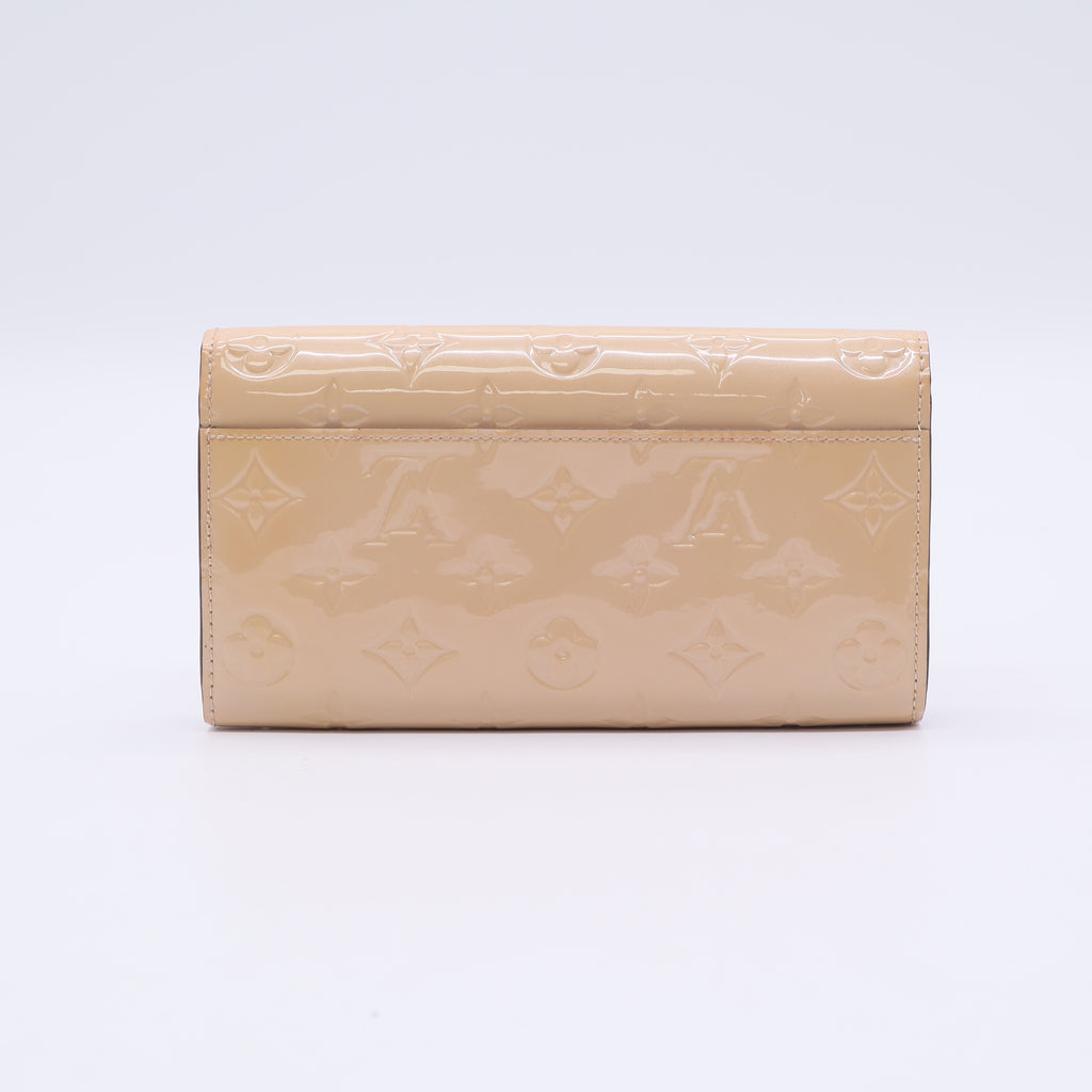 Louis Vuitton LV Monogram Patent Leather Sarah Wallet twins LDJ3519