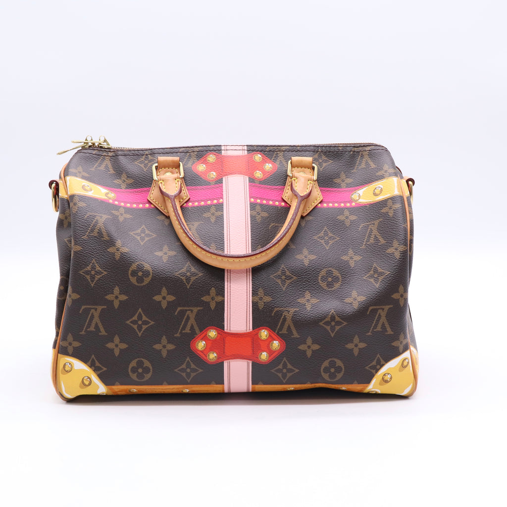 Speedy Bandouliere Bag Limited Edition Summer Trunks Monogram Canvas 30 Twins B20948