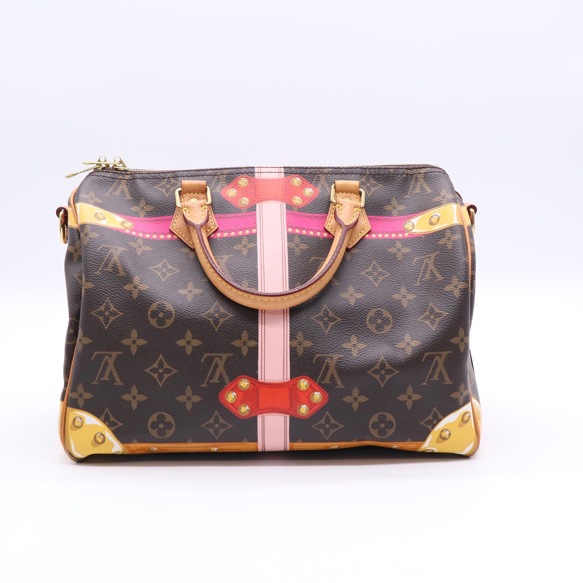 Speedy Bandouliere Bag Limited Edition Summer Trunks Monogram Canvas 30 Twins B20948