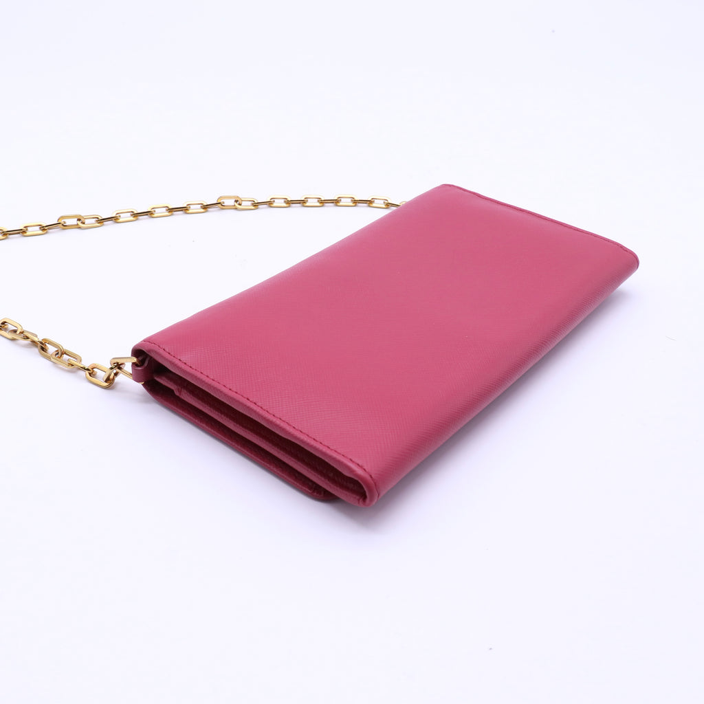 Chain Wallet Crossbody Saffiano Leather  W21284
