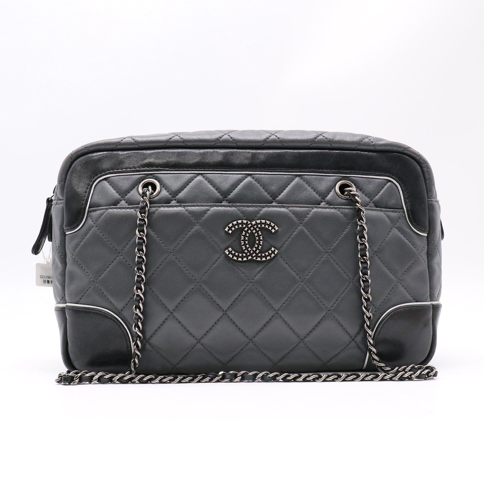 Chane Aged Calfskin Quilted Large Reissue Camera Case twins LDZ270