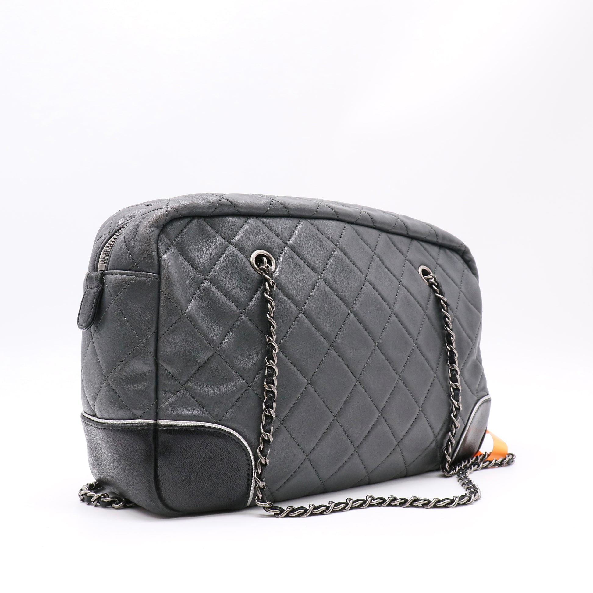 Chane Aged Calfskin Quilted Large Reissue Camera Case twins LDZ270