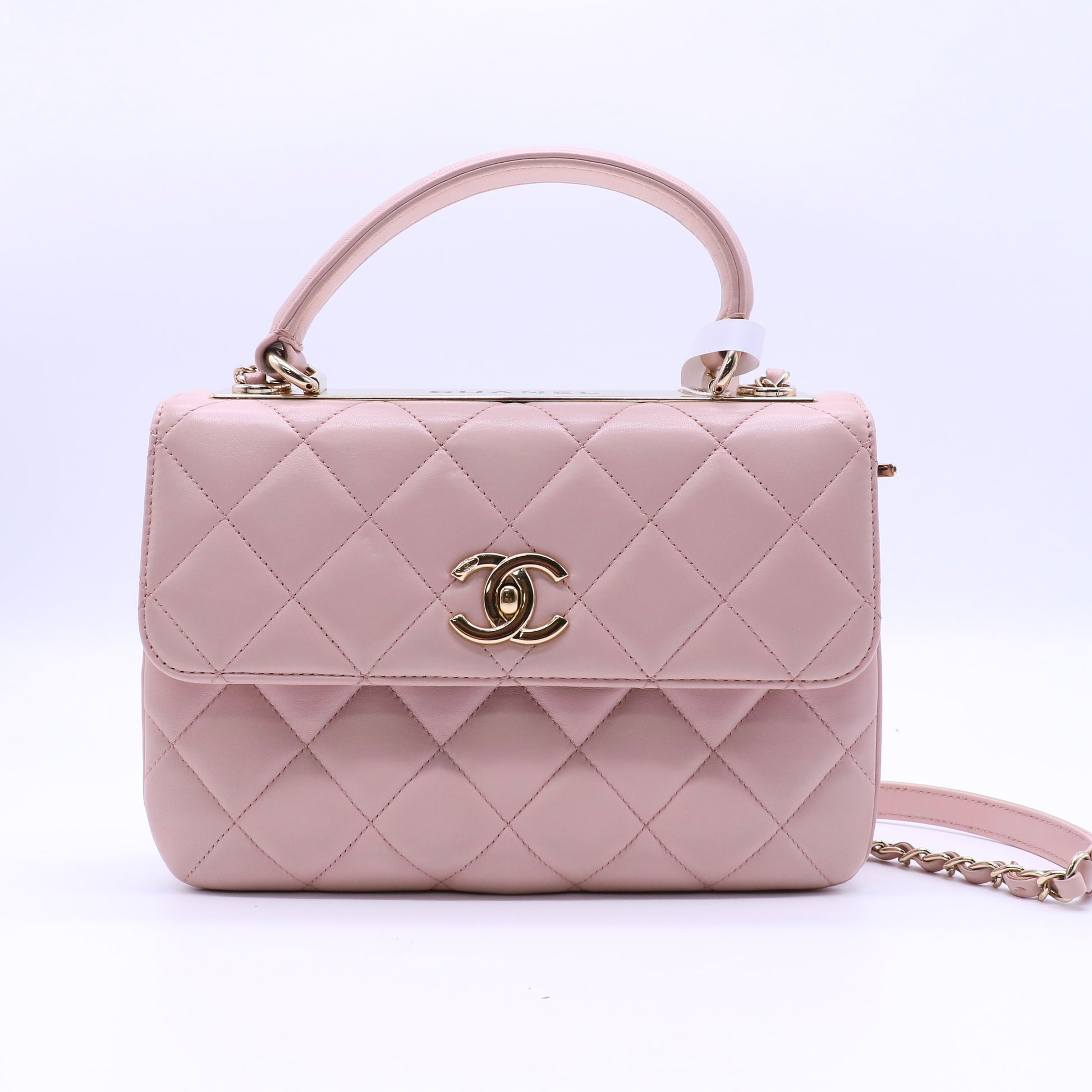 Chanel Lambskin Quilted Medium Trendy CC Flap Pink twins B21855