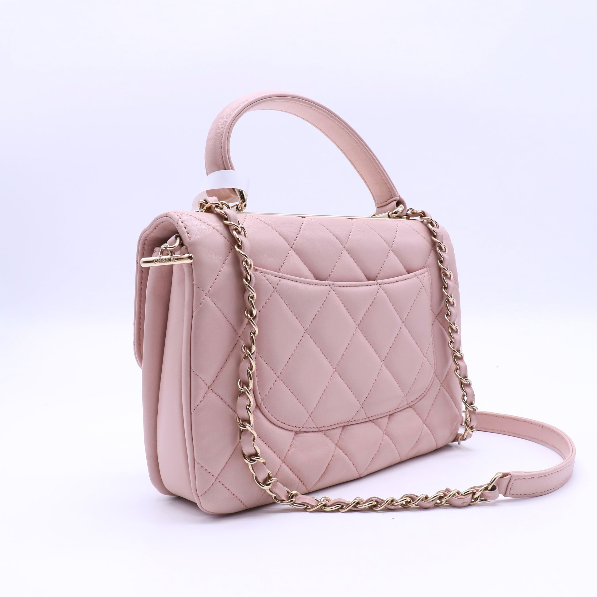 Chanel Lambskin Quilted Medium Trendy CC Flap Pink twins B21855