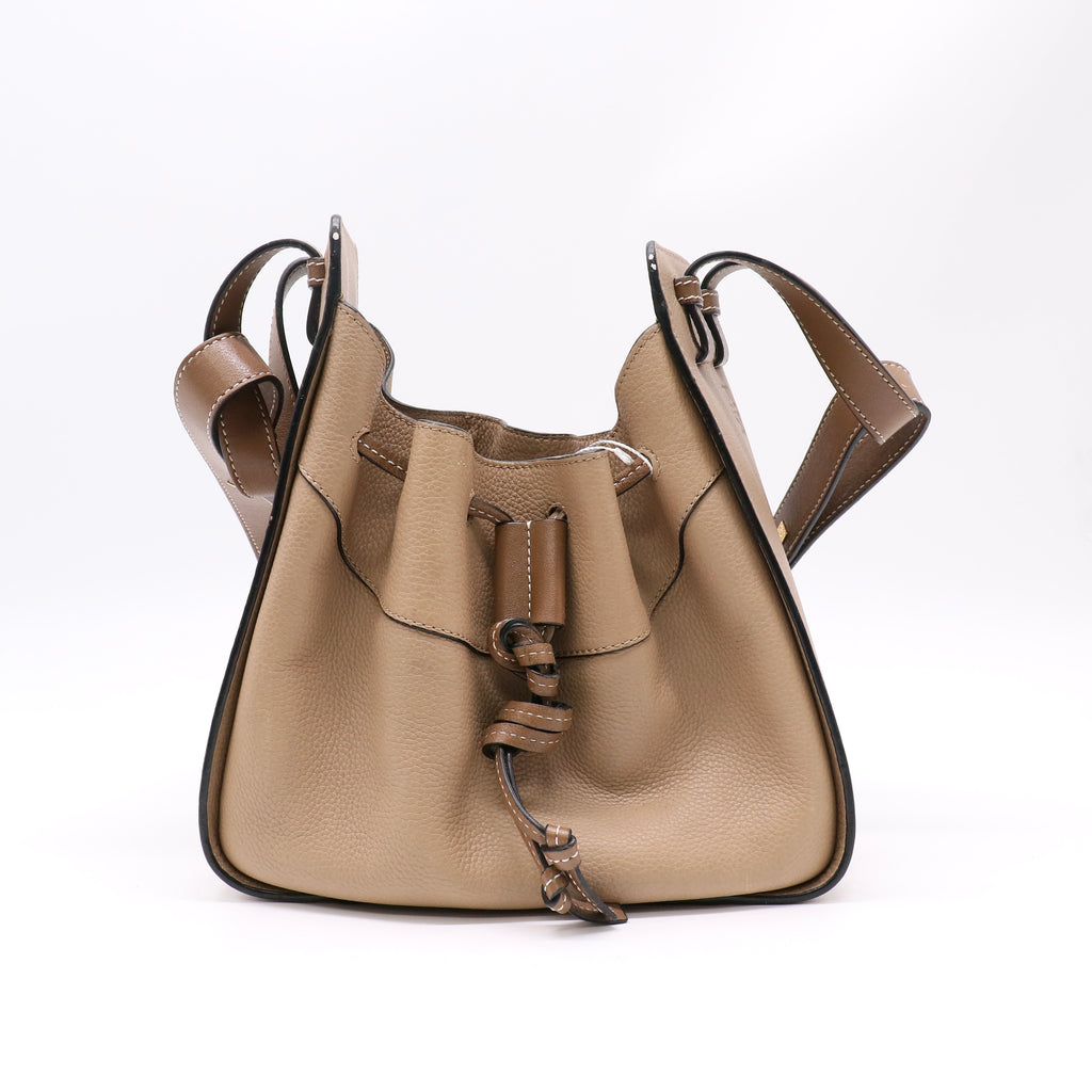 Loewe Calfskin Hammock Shoulder Bag Sand Mink twins LDZ450
