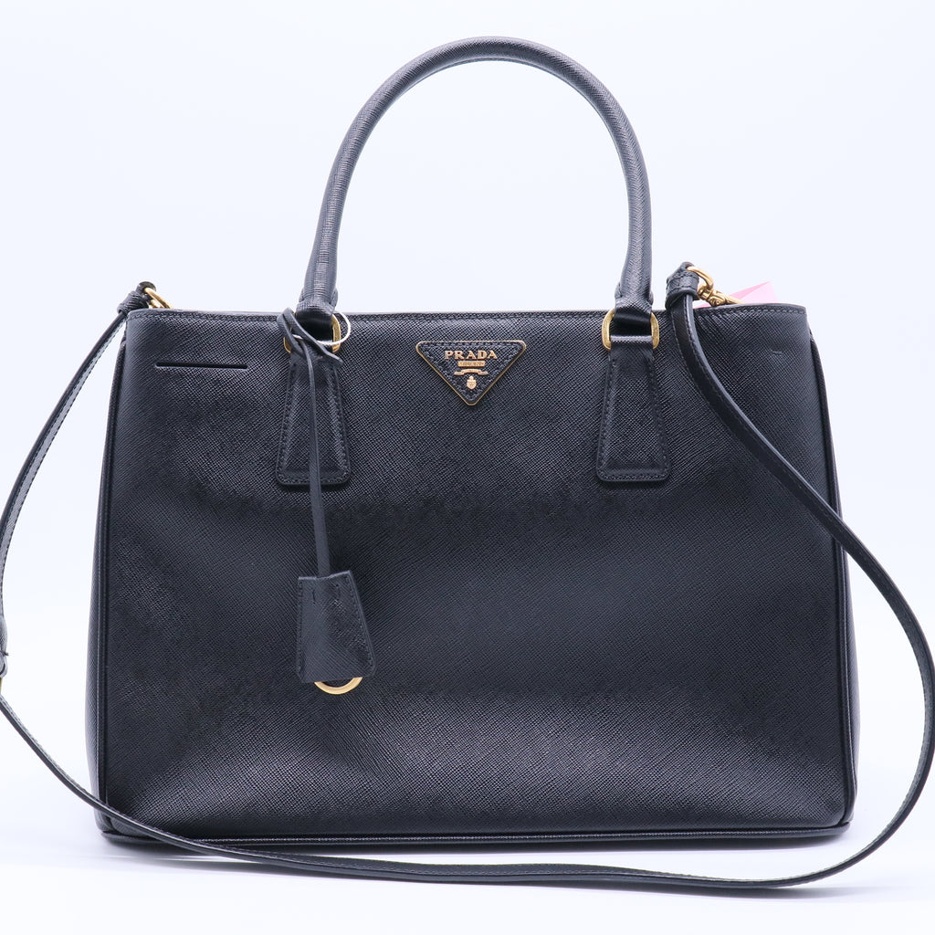 Double Zip Lux Tote Saffiano Leather Medium Twins