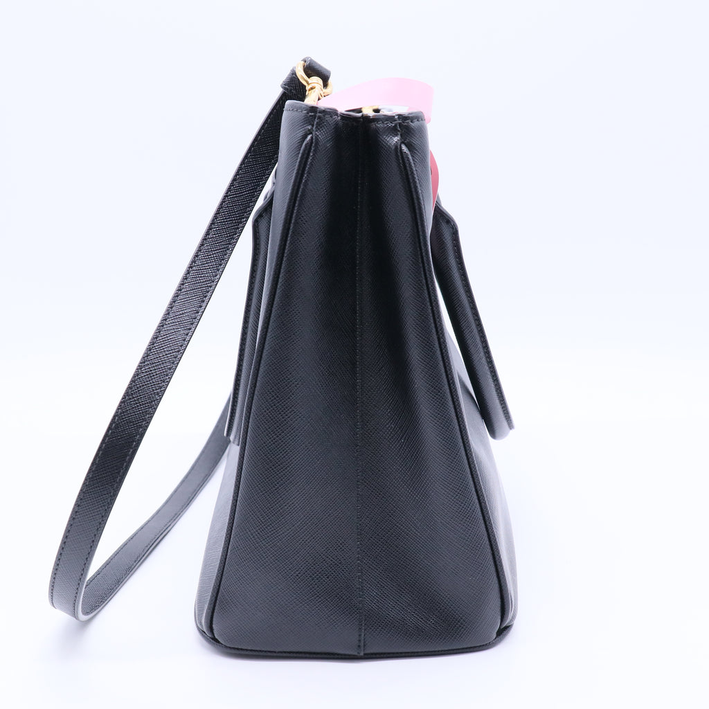 Double Zip Lux Tote Saffiano Leather Medium Twins