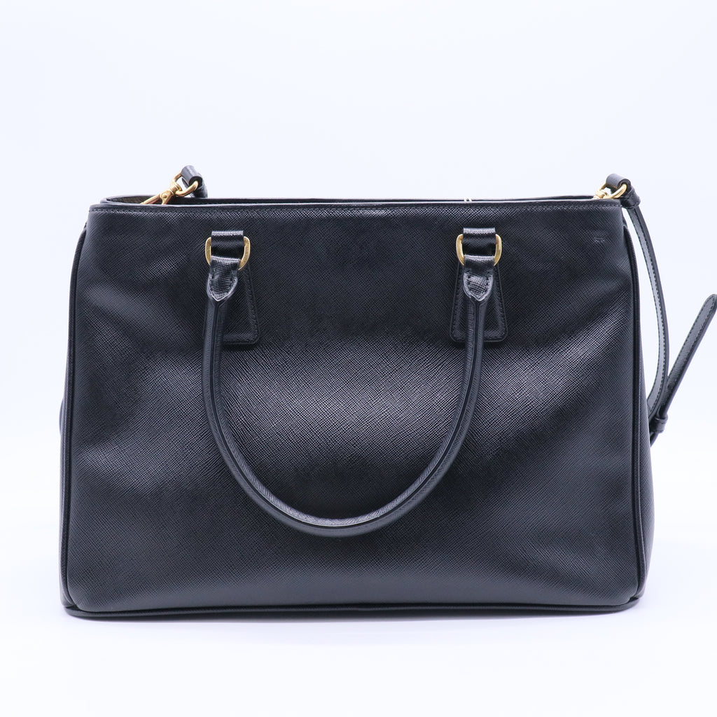 Double Zip Lux Tote Saffiano Leather Medium Twins
