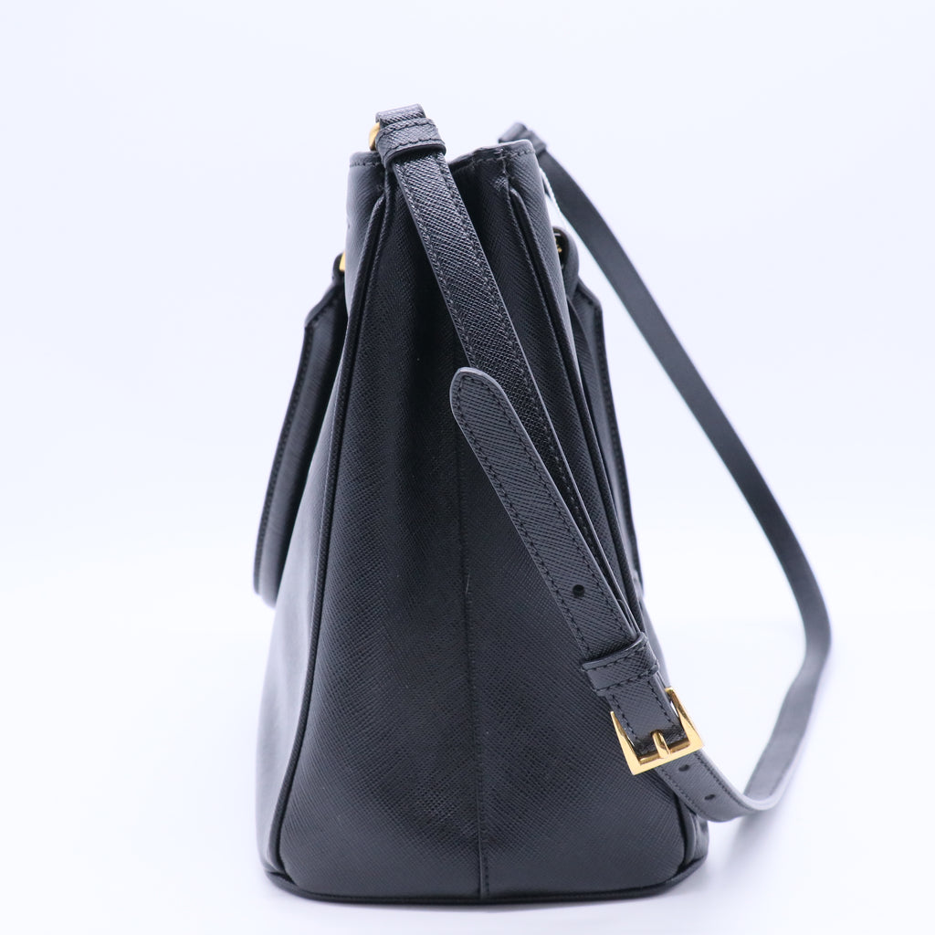 Double Zip Lux Tote Saffiano Leather Medium Twins
