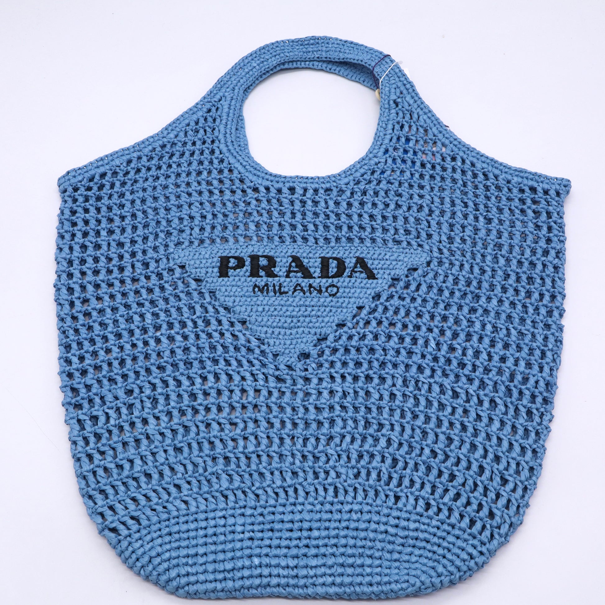 Triangle Logo Bucket Tote Raffia Twins LDJ3518