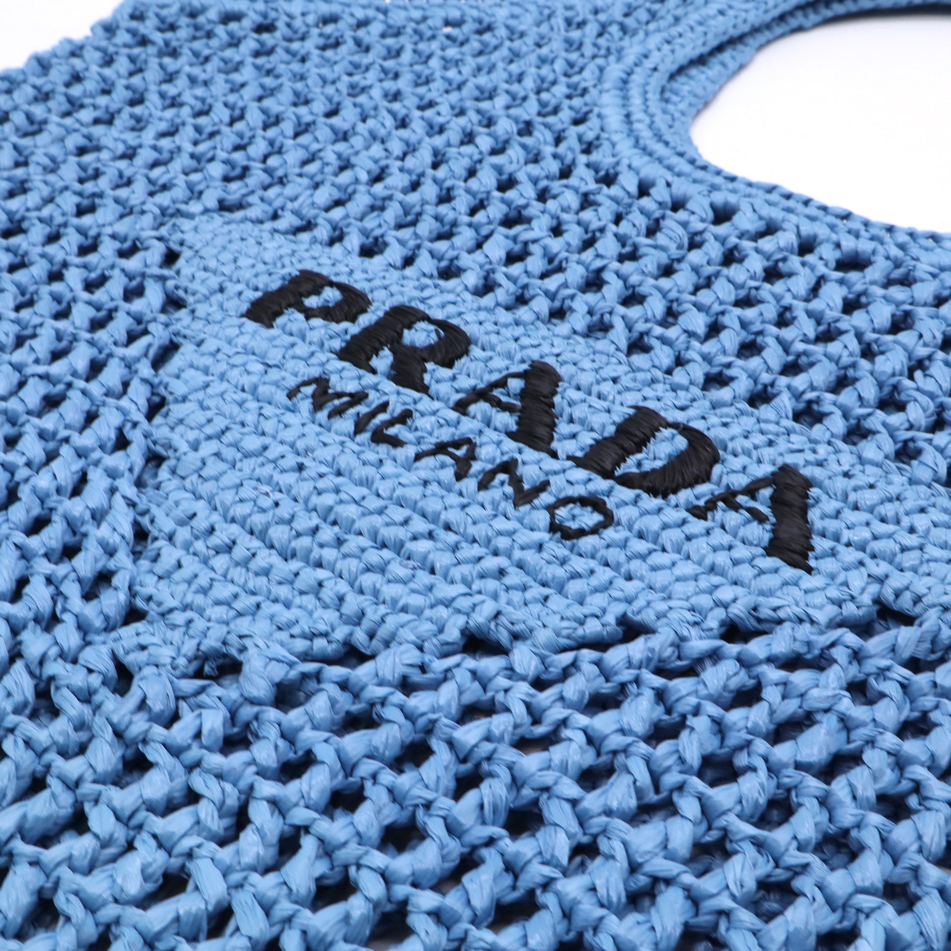 Triangle Logo Bucket Tote Raffia Twins LDJ3518