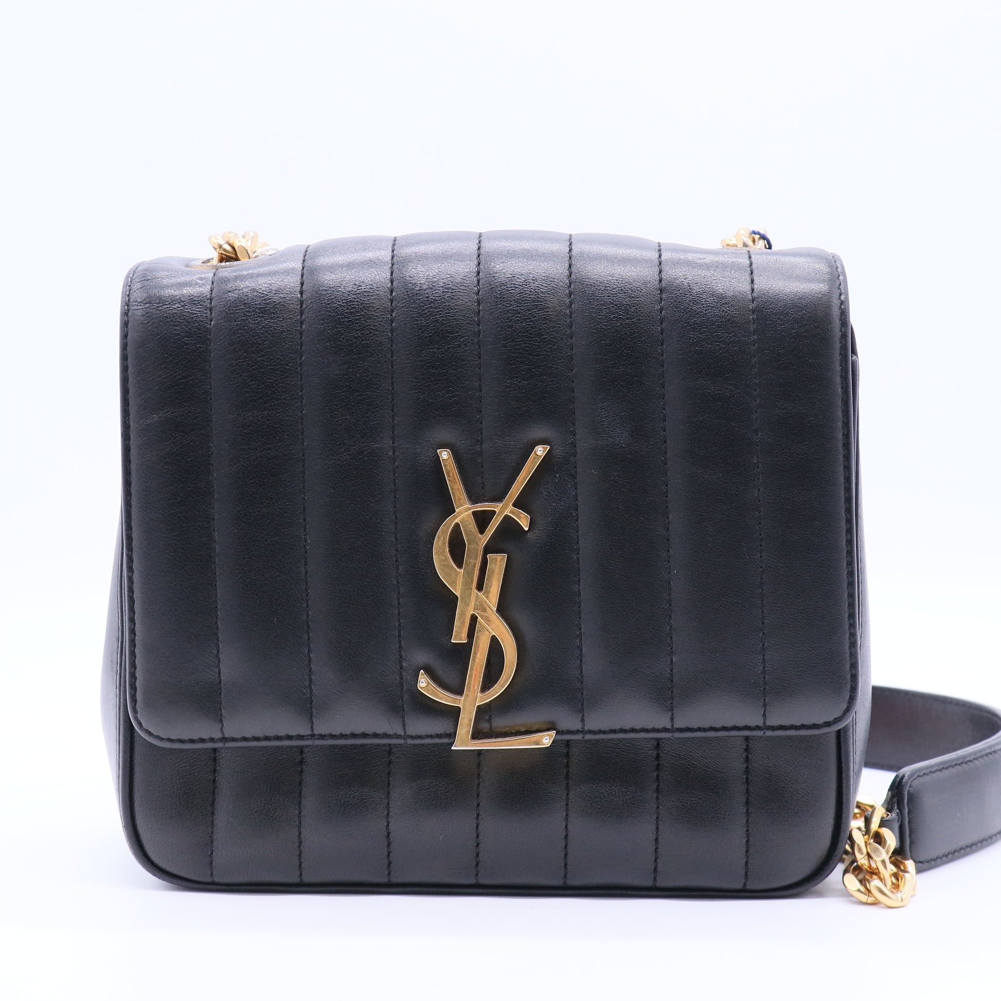 Vicky Crossbody Bag Vertical Quilted Grainy Leather Medium Twins
