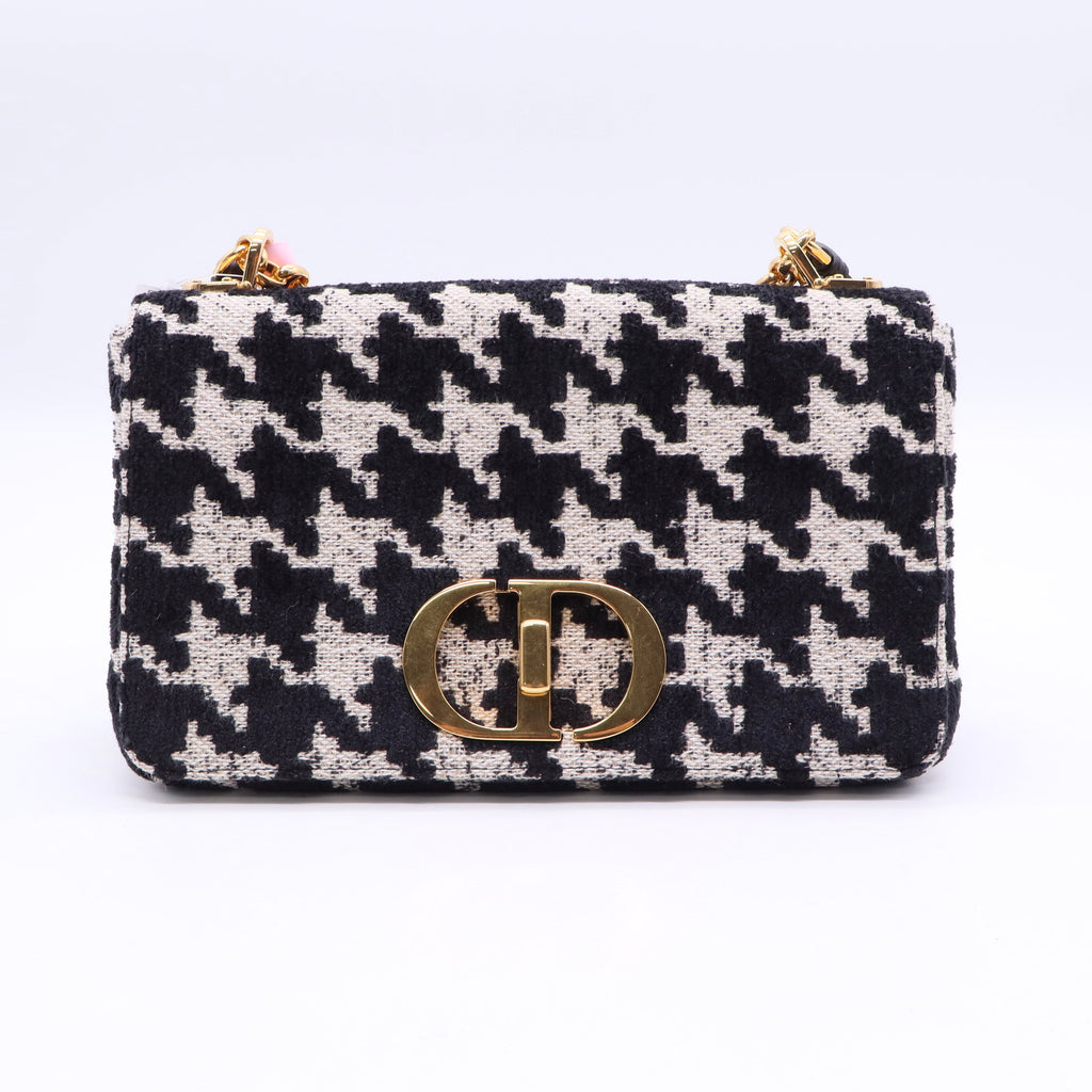 Christian Dior Caro Bag Macro-Houndstooth Fabric Medium twins LDJ3502