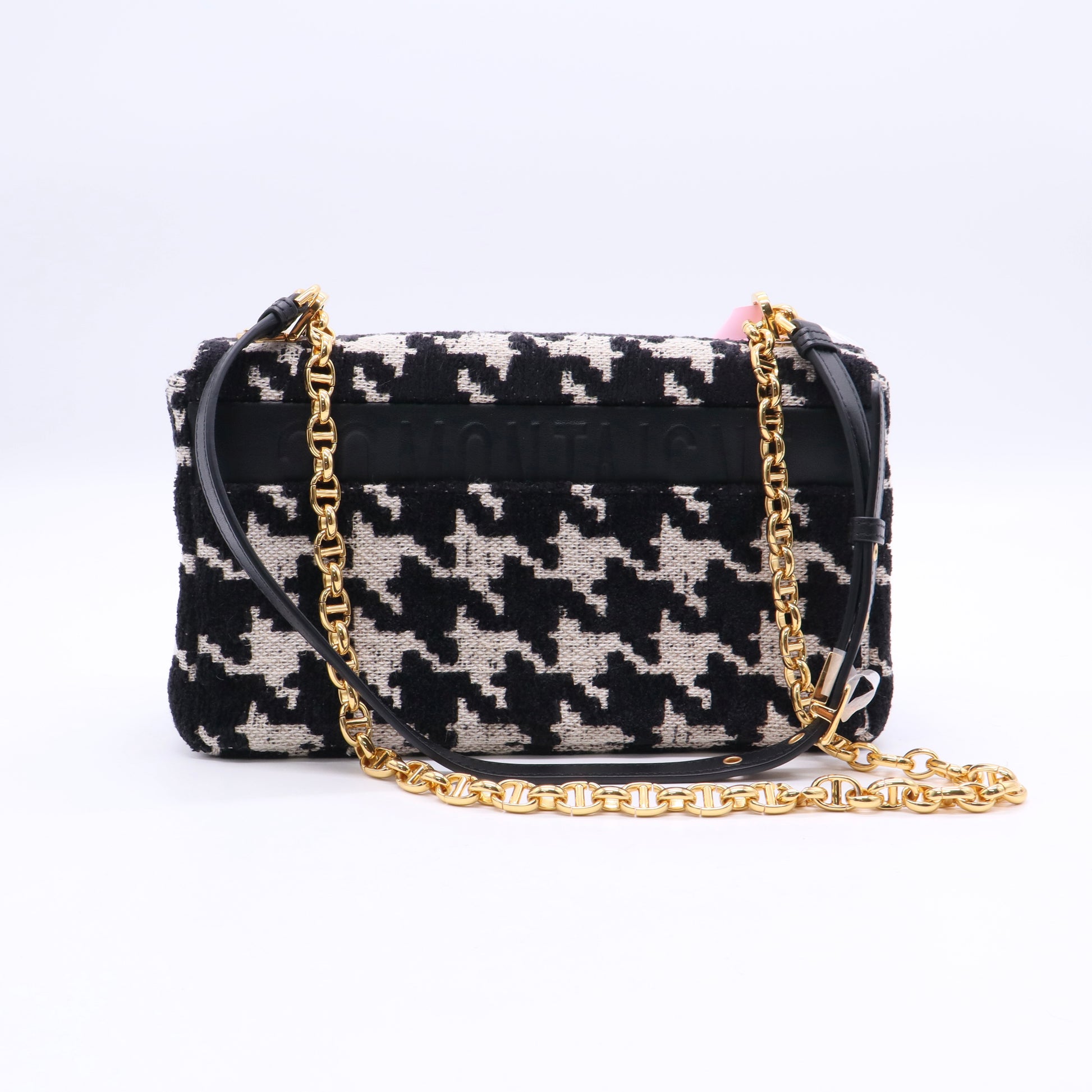 Christian Dior Caro Bag Macro-Houndstooth Fabric Medium twins LDJ3502